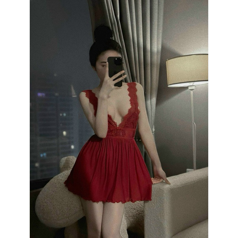 (M.97) Váy ngủ ren sexy cao cấp Đầm mặc nhà gợi cảm quyến rũ | BigBuy360 - bigbuy360.vn