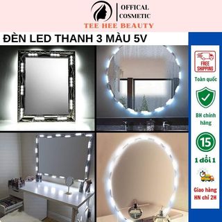 Bộ đèn led gắn gương trang điểm 3 chế độ sáng thông minh đèn led USB 5V, phù hợp cho nhiều loại gương trang điểm