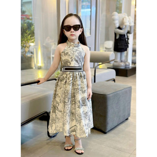 Set váy bé gái, set áo yếm buộc nơ kèm chân váy dáng dài sang chảnh hàng cao cấp cho bé 10-30kg Junkids88