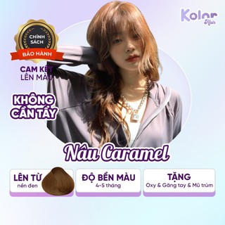  Thuốc nhuộm tóc màu NÂU CARAMEL siêu dưỡng, thuốc nhuộm tại nhà không tẩy Kolor Hair 200ml