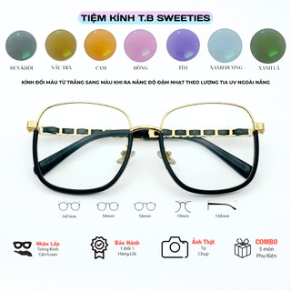 Gọng kính cận dáng vuông,khung kim loại TB Sweeties -Mã KX