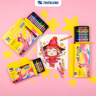 Sáp 12/18/24 màu rửa được - Washable Crayons Thiên Long Colokit - Nhân vật Futy Akooland thế giới học cụ thần kỳ