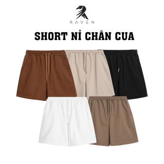 Quần Short Nỉ Chân Cua RAVENS 4 màu 100% Cotton cao cấp dày dặn