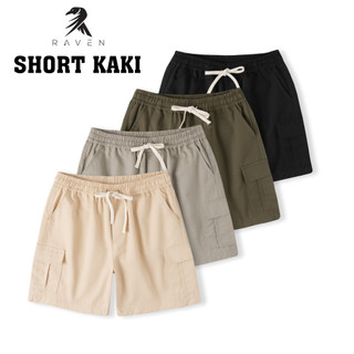 Quần Short KAKI Cargo RAVENS - phong dáng hàn quốc Basic 4 màu