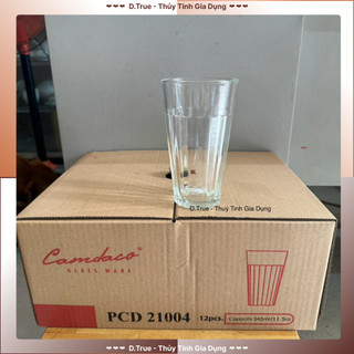 Hộp 12 ly sọc thủy tinh truyền thống cổ điển 340ml