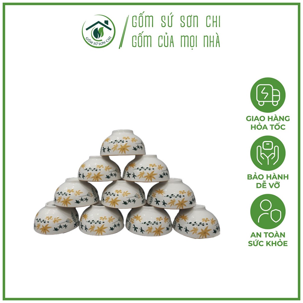 BỘ 10 CHÉN SAO BIỂN Chén ăn cơm 11.5cm