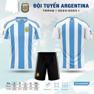 QUẦN ÁO ĐÁ BANH ĐỘI TUYỂN ACGENTINA SỌC TRẮNG XANH