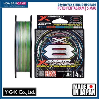 Dây dù ygk x-braid upgrade pe x8 pentagram | 5 màu - 200m