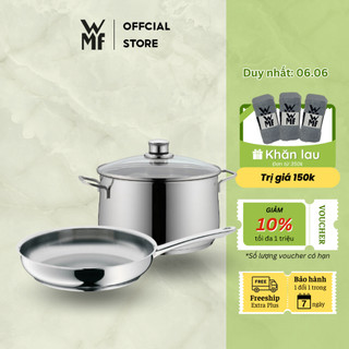 Bộ nồi chảo WMF Diadem Plus 2 món đáy từ 3 lớp cao cấp (nồi 20cm+chảo thép 24cm) -0730426040