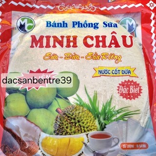 Bánh phồng sữa sầu riêng Minh Châu ( bịch 300g )
