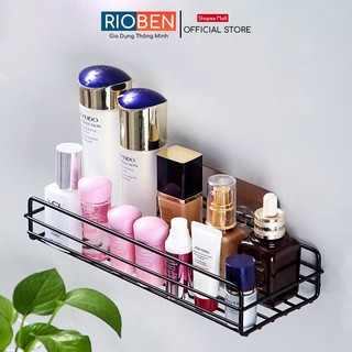 Kệ sắt dán tường hình chữ nhật RIOBEN, sang trọng, tặng kèm miếng dán