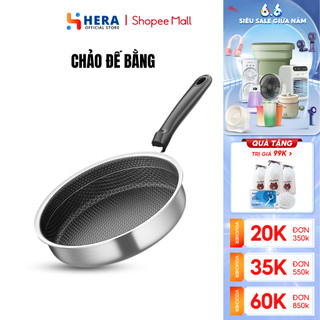 Chảo Chống Dính Tổ Ong 2 Mặt 5 Lớp Đế Bằng Inox 304  Dùng Cho Mọi Loại Bếp Size 28cm GODWELL