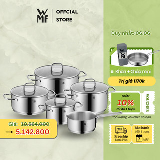 Bộ Nồi WMF INSPIRATION 5 Món đáy 3 lớp Thép Cromargan Size 24,20, 20,16,16cm - 1730556380