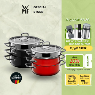 Bộ Nồi 3 Món WMF Fusiontec Compact Màu Đỏ, Đen, Phù Hợp Với Mọi Lọai Bếp - 0515625290/0515615290