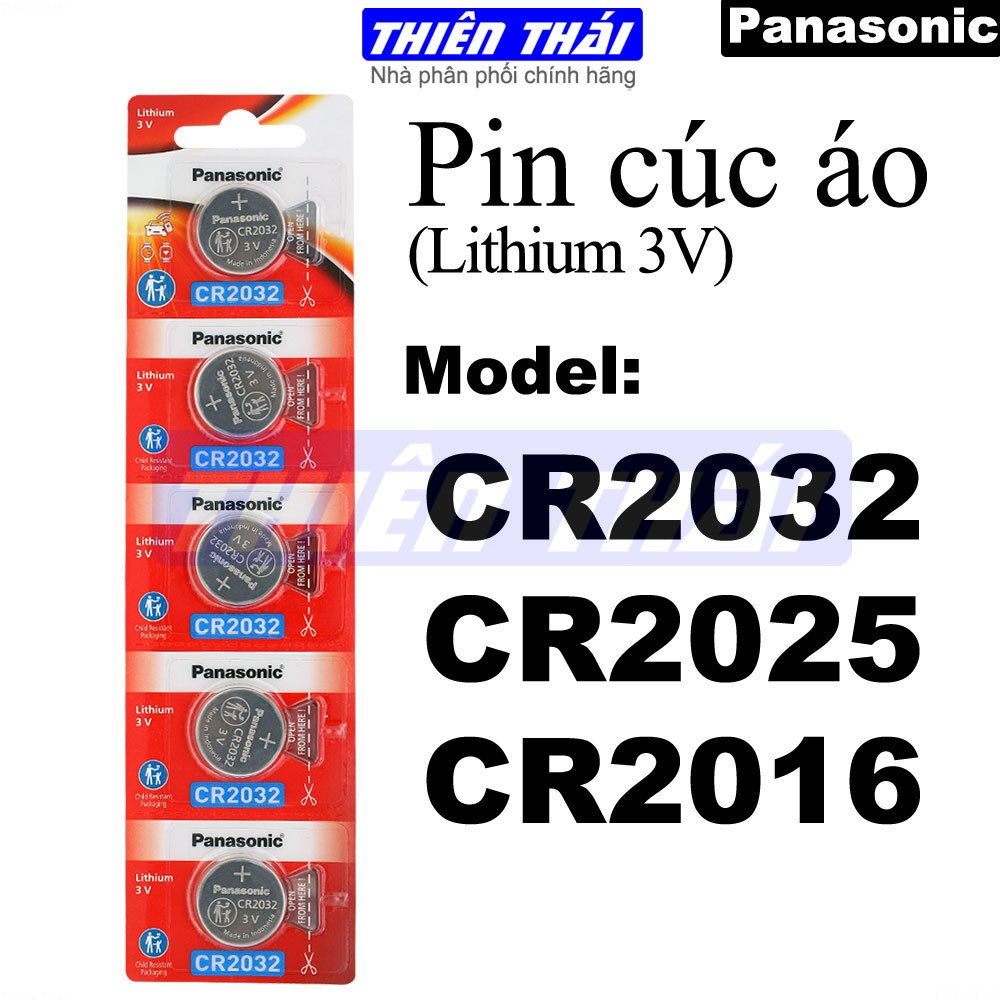 Pin Cúc Áo Panasonic CR2032,CR2025,CR2016,Lithium 3V,pin đồng hồ,cmos