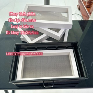 Khay Tách Phân Hồ Cá Chất Liệu Nhựa Lưới Inox 304 Lắp Vào Khay Dàn Mưa Kéo Ra Giành Cho Hồ Cá