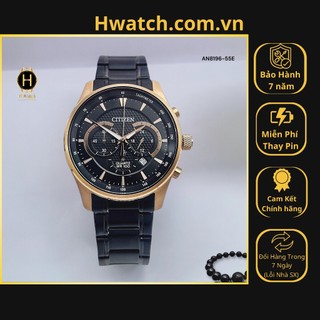 Đồng hồ nam citizen an8196-55e máy chronograp dây sắt đen rose