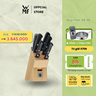 Bộ Dao Bếp 7 Món WMF Classic Line Chất Liệu Thép Không Gỉ, Giá Cắm Gỗ, Có Mài Dao - 1874706030