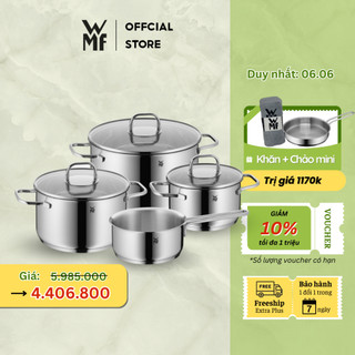 Bộ Nồi WMF INSPIRATION 4 Món Đáy Từ 3 Lớp, Thép Không Gỉ Cromargan Size 24,20,16,16cm - 1730076380