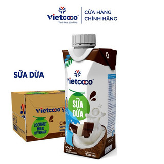 1 Thùng sữa dừa socola Vietcoco (12 hộp x 330ml)