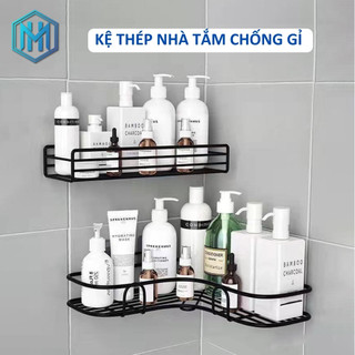Kệ nhà tắm đựng đồ dán tường bằng thép sơn tĩnh điện siêu bền dùng trong nhà bếp nhà tắm 	QM.Q022