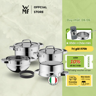 Bộ nồi WMF Compact Cuisine 4 Món Chất Liệu Thép Cromargan 18/10, Có Thể Xếp Chồng - 0798046380