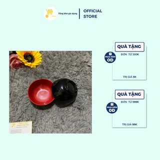 Chén nhựa fataco chén cơm đỏ đen CO 02 10c