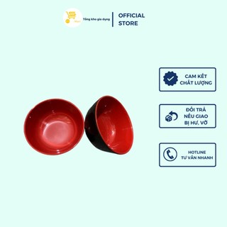 Chén nhựa fataco chén cơm đỏ đen CO 02 10c