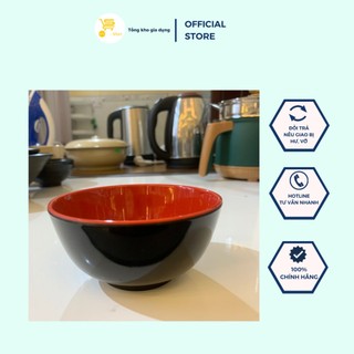 Chén nhựa fataco chén cơm đỏ đen CO 02 10c