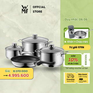 Bộ Nồi Chảo WMF Diadem Plus 4 Món Đáy Từ 3 Lớp Nguyên Khối Dùng Cho Mọi Loại Bếp - 0730276040