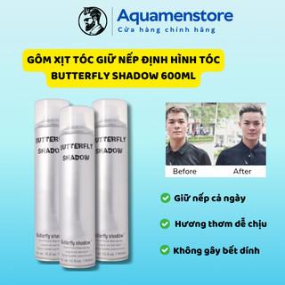Gôm Xịt Tóc nam-nữ Butterfly Shadow 150ml-320ml-600ml Chính hãng, Keo xịt tóc nam giữ nếp tạo kiểu
