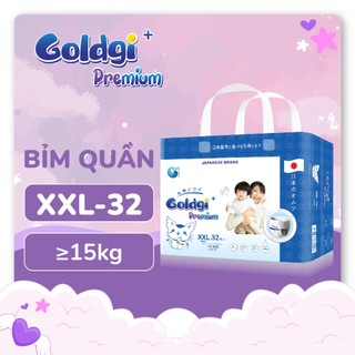 Bỉm Quần GOLDGI Size XXL ( 32 Miếng ) cao cấp bản Premium