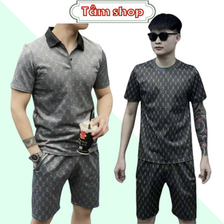 Bộ quần áo nam nữ cổ tròn B-C mặc đôi cặp nhóm thời trang trẻ trung in nhiệt không bong chóc chất liệu thun lạnh 40-85kg