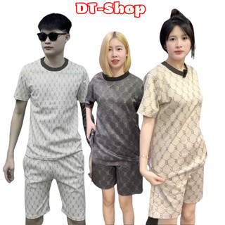 (Có túi) Bộ tập gym quần áo cổ tròn B-C in nhiệt, 3 màu unisex nam nữ trẻ trung phong cách năng động size dưới 85kg