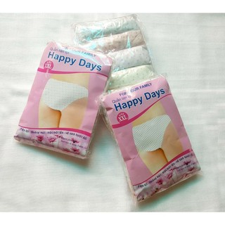 Combo 5 quần lót giấy happy days dùng 1 lần siêu thoáng tiện lợi