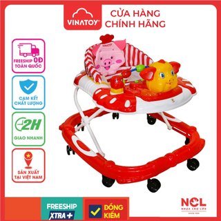 Xe Tập Đi Nhựa Chợ Lớn L4 Chú Heo Con (Có nhạc) - M1771B-XTĐ - Dành Cho Bé Từ 6 - 12 Tháng