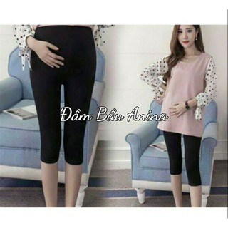 Quần bầu legging ngố trơn