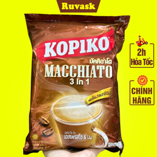 Cà Phê Hòa Tan KOPIKO MACCHIATO 3 Trong 1 Túi Lớn 20 Gói x 24 G - Cafe KOPIKO Chính Hãng Thái Lan - Coffee Sữa Ruvask
