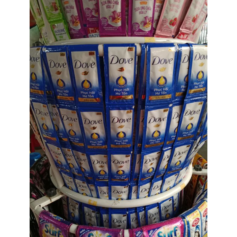 1 dây dầu gội dove 10 gói (mỗi gói 6g)