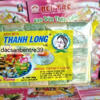 Kẹo dừa lá dứa sầu riêng Thanh Long ( gói tay, bịch 500g )