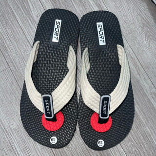 Dép kẹp nam xỏ ngón-quai dù đế cao su logo sport