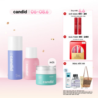 Bộ Ba Sản Phẩm Tái Tạo Và Phục Hồi Làn Da Candid Retinol 0.5% 30ml & Kem Dưỡng B5 Cica 50ml & Hoạt Chất BHA 100ml