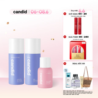 Combo 3 Sản Phẩm - Hoạt Chất Candid Retinol 0.5% 30ml + BHA 100ml & AHA&PHA 100ml