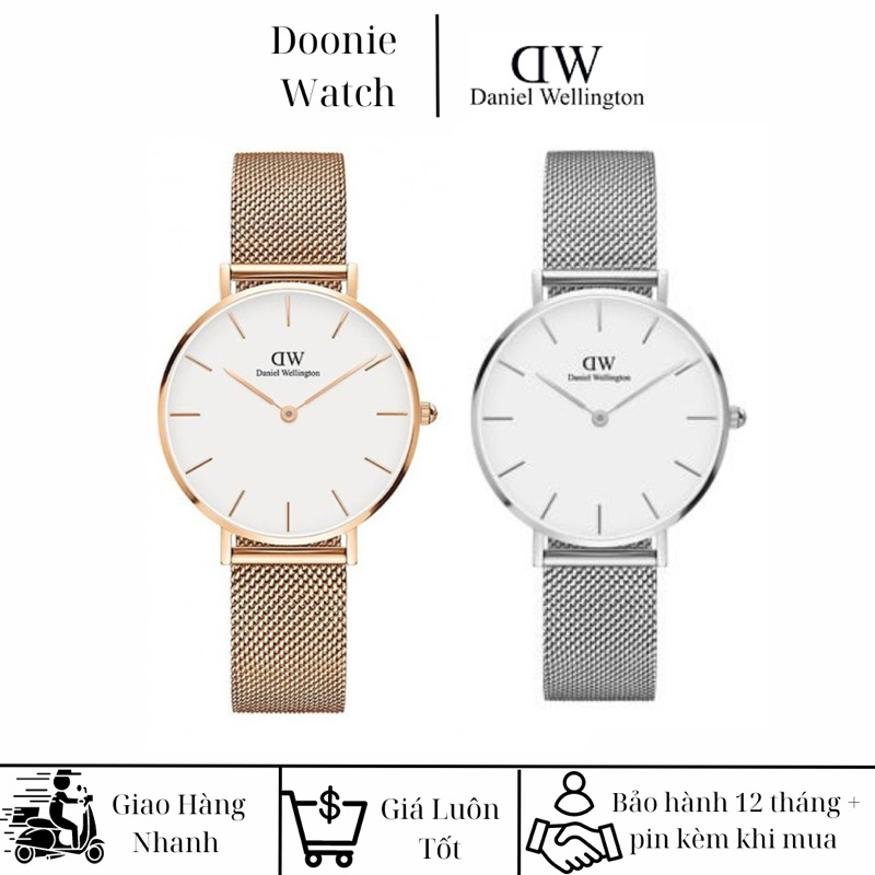Đồng Hồ DW Thời Trang Cặp Đôi Nam Nữ, Nhiều Màu + Mẫu Unisex Sang Trọng, Dây Thép Lưới Bền Không Gỉ