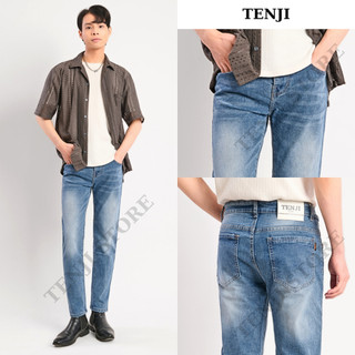 Quần jean nam xanh nhạt cao cấp TSJ chất bò vải dày đẹp trẻ trung cá tính co giãn TENJI OFFICIAL
