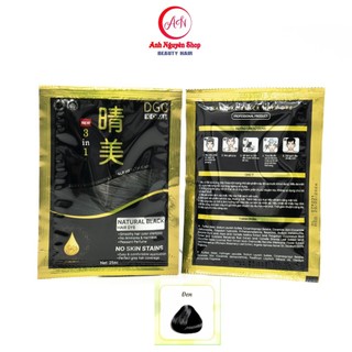 Combo 5 gói dầu gội là đen tóc DGG KOMI đen mượt dùng cho cả nam và nữ 25ml/gói