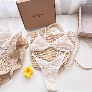 Bộ đồ lót lưới thêu không gọng - Shi Lingerie