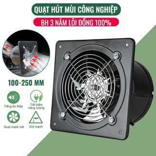(Phiên bản INOX) Quạt hút mùi Quạt hút khói công nghiệp công suất lớn phòng 18-50m2