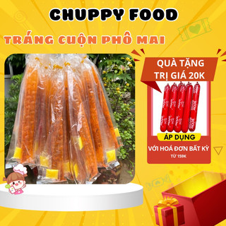 Bánh tráng cuộn tôm vị phô mai🎁chuppy food🎁 combo bánh tráng cuộn vị phô mai sữa, bánh tráng tây ninh kèm sốt bơ