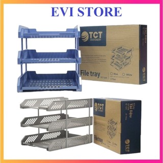 Khay tài liệu 3 tầng nhựa TCT 230 đóng bìa hộp cứng